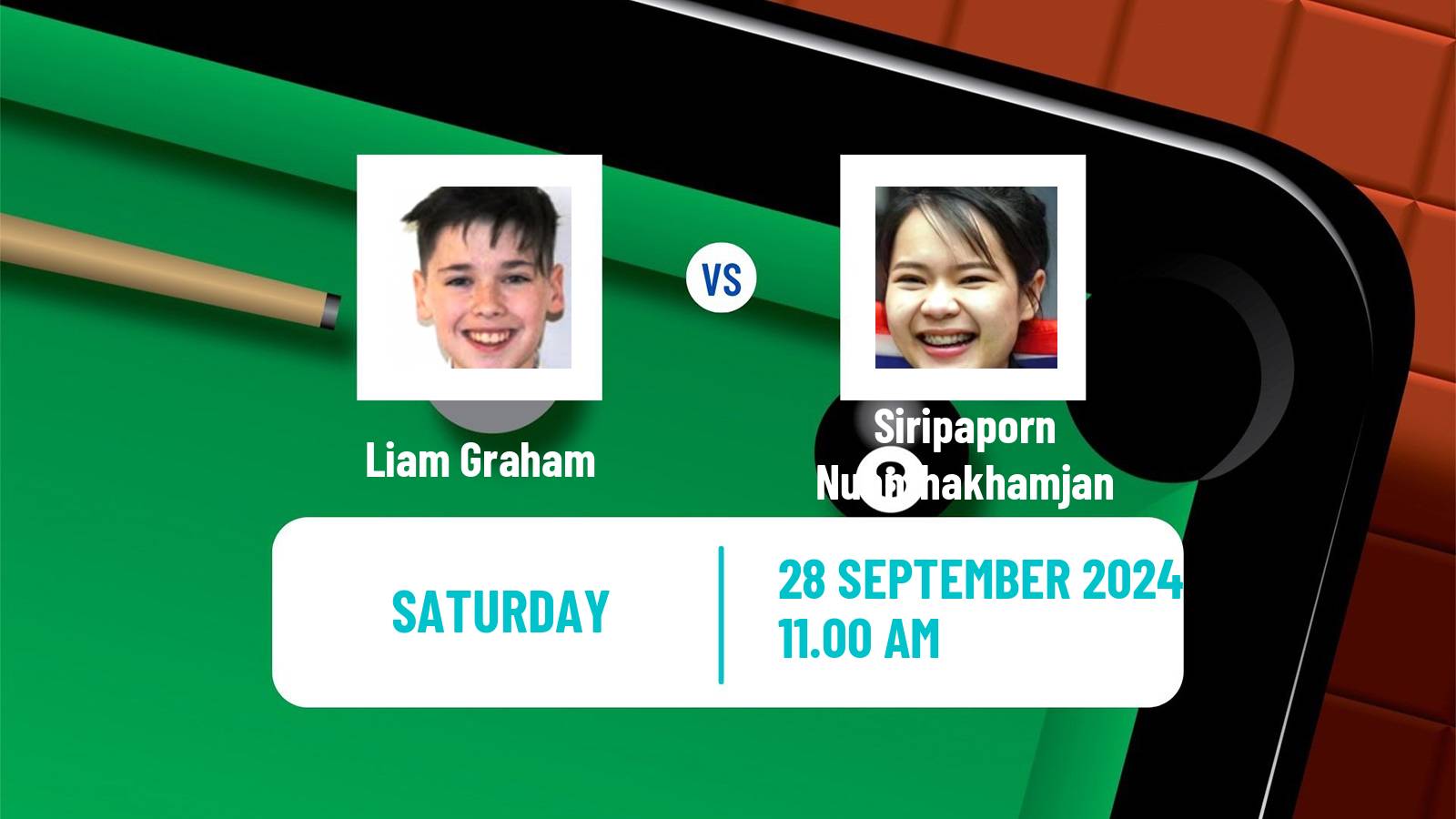 Snooker Northern Ireland Open Liam Graham - Siripaporn Nuanthakhamjan