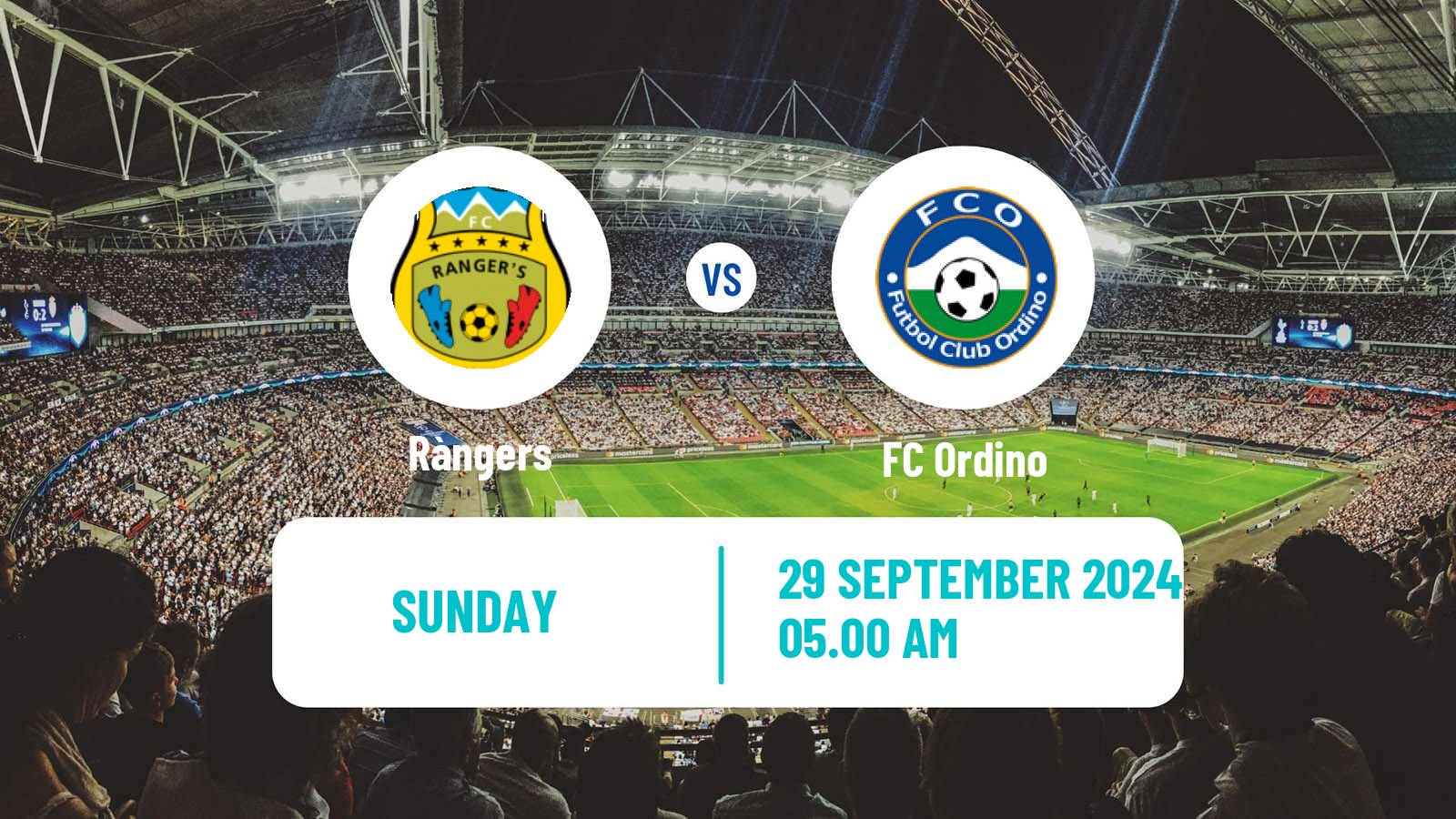 Soccer Andorra Primera Divisio Ràngers - Ordino