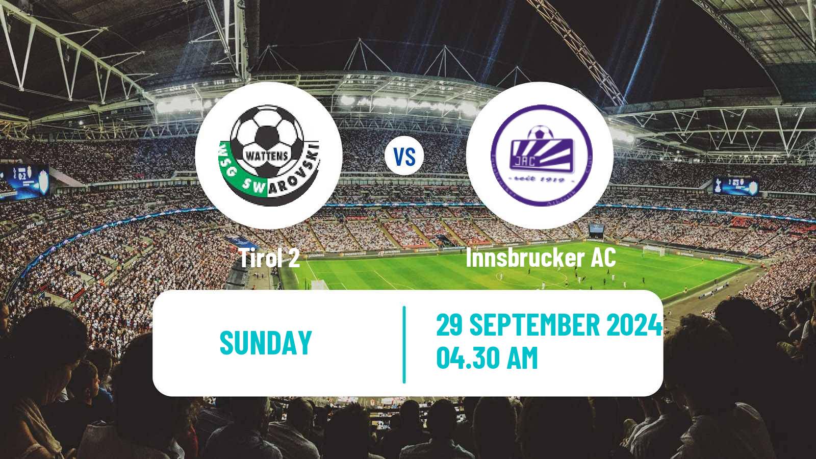 Soccer Austrian Landesliga Tirol Tirol 2 - Innsbrucker AC