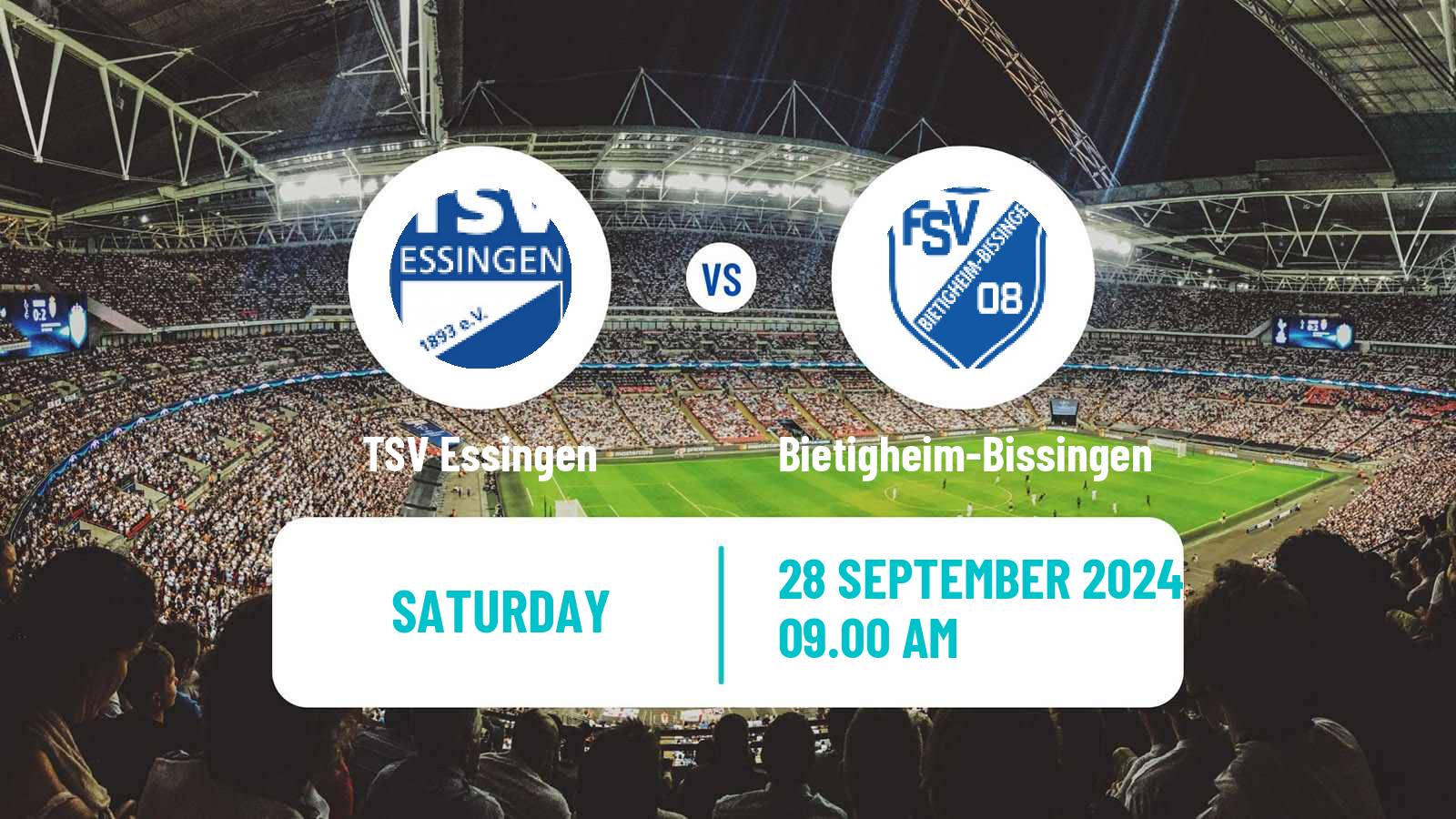 Soccer German Oberliga Baden-Württemberg Essingen - Bietigheim-Bissingen