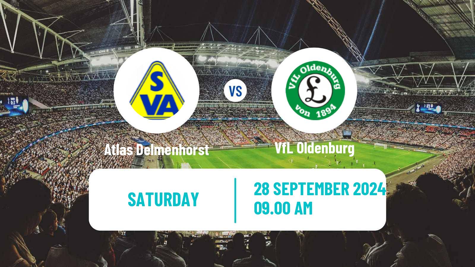 Soccer German Oberliga Niedersachsen Atlas Delmenhorst - VfL Oldenburg