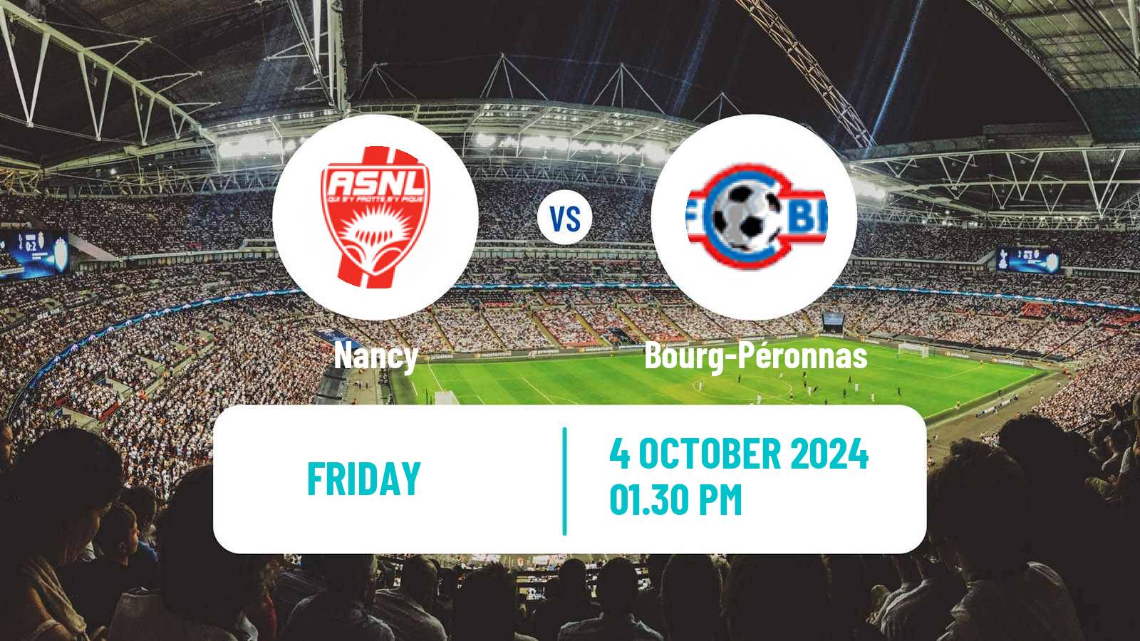 Soccer French National League Nancy - Bourg-Péronnas