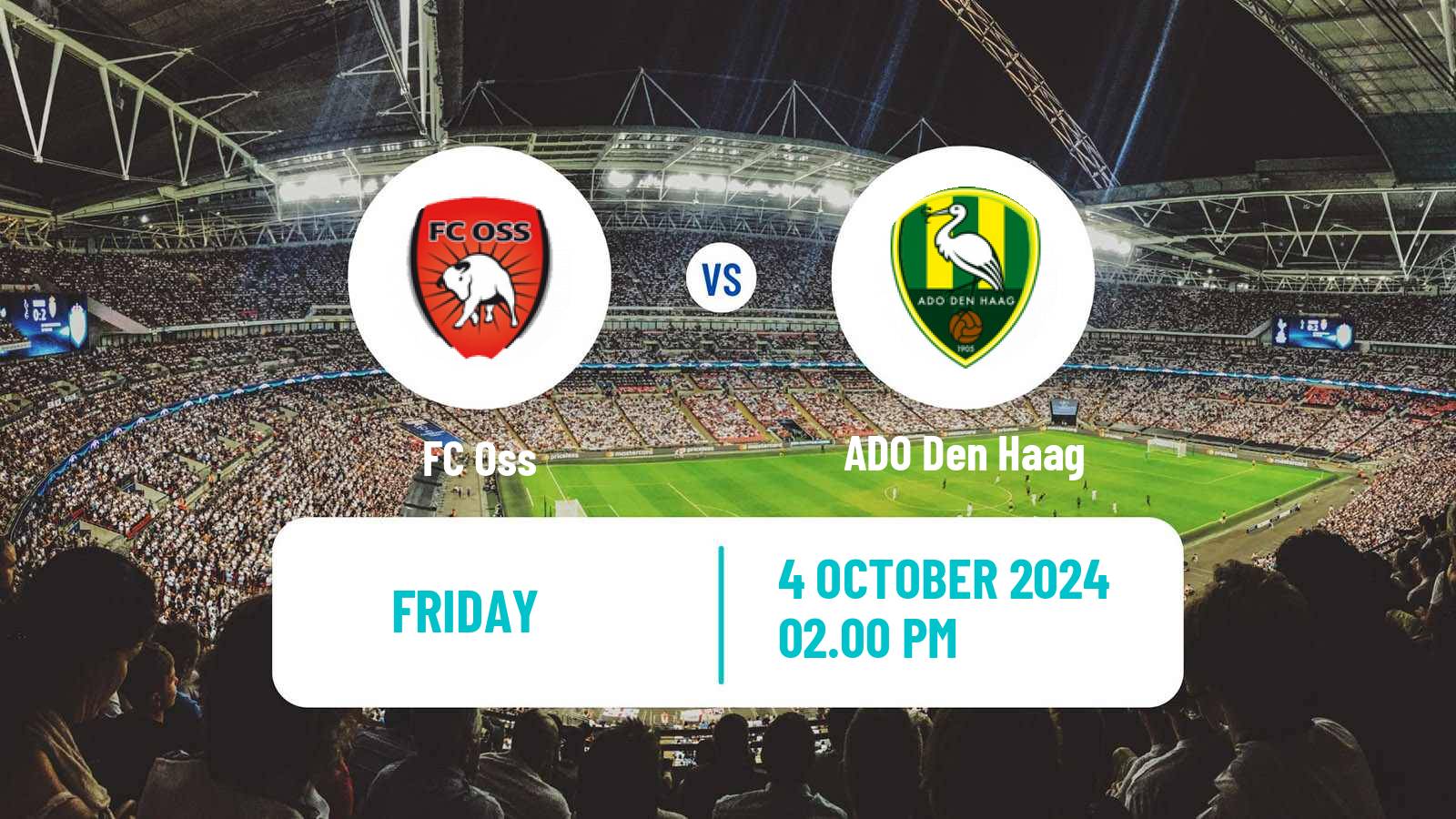 Soccer Dutch Eerste Divisie FC Oss - ADO Den Haag