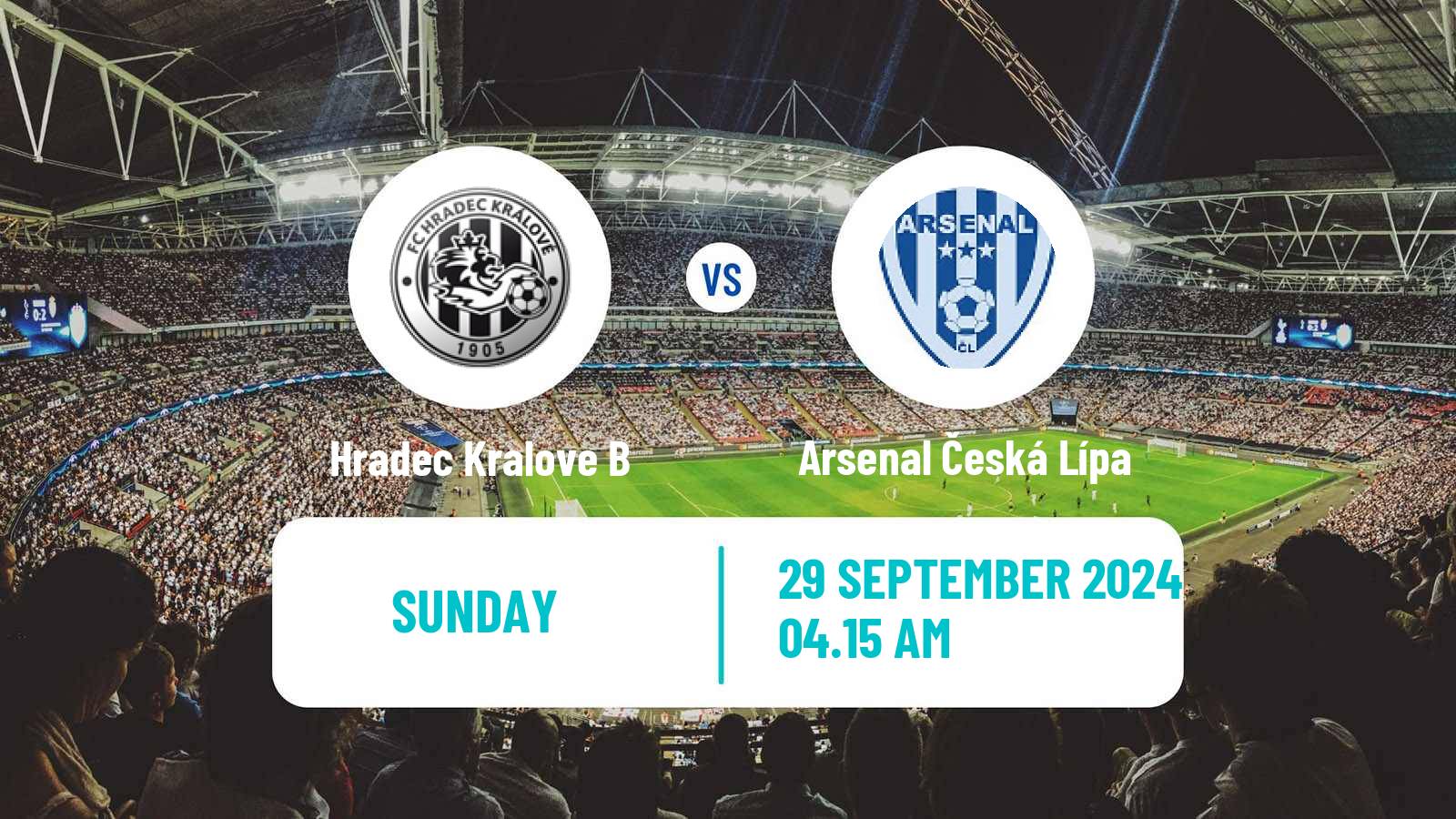 Soccer Czech CFL Group B Hradec Kralove B - Arsenal Česká Lípa