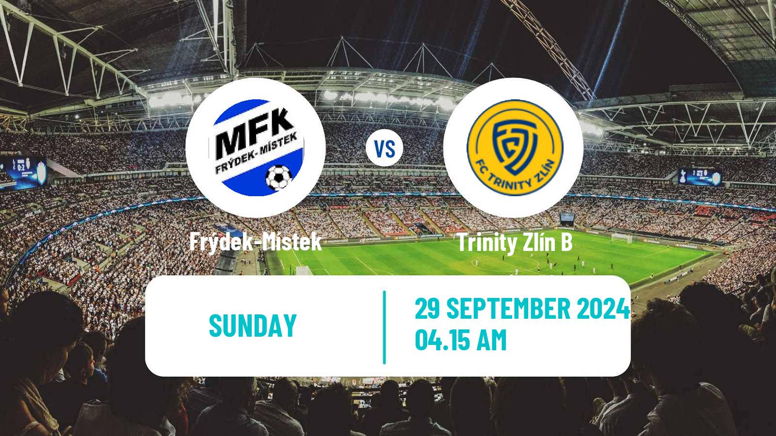 Soccer Czech MSFL Frýdek-Místek - Trinity Zlín B