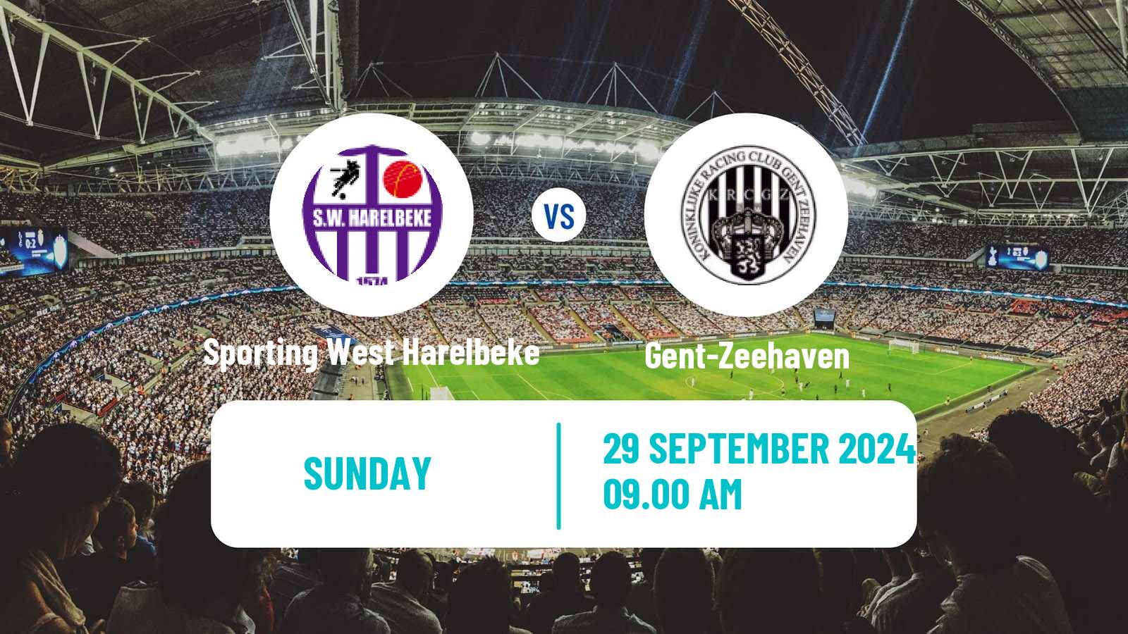 Soccer Belgian Second Amateur Division Group A Sporting West Harelbeke - Gent-Zeehaven