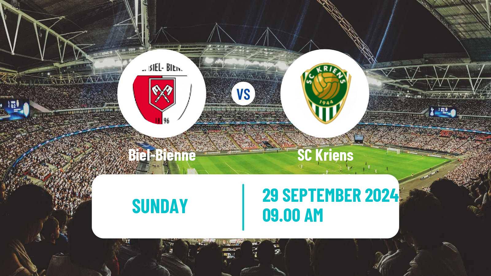 Soccer Swiss Promotion League Biel-Bienne - Kriens