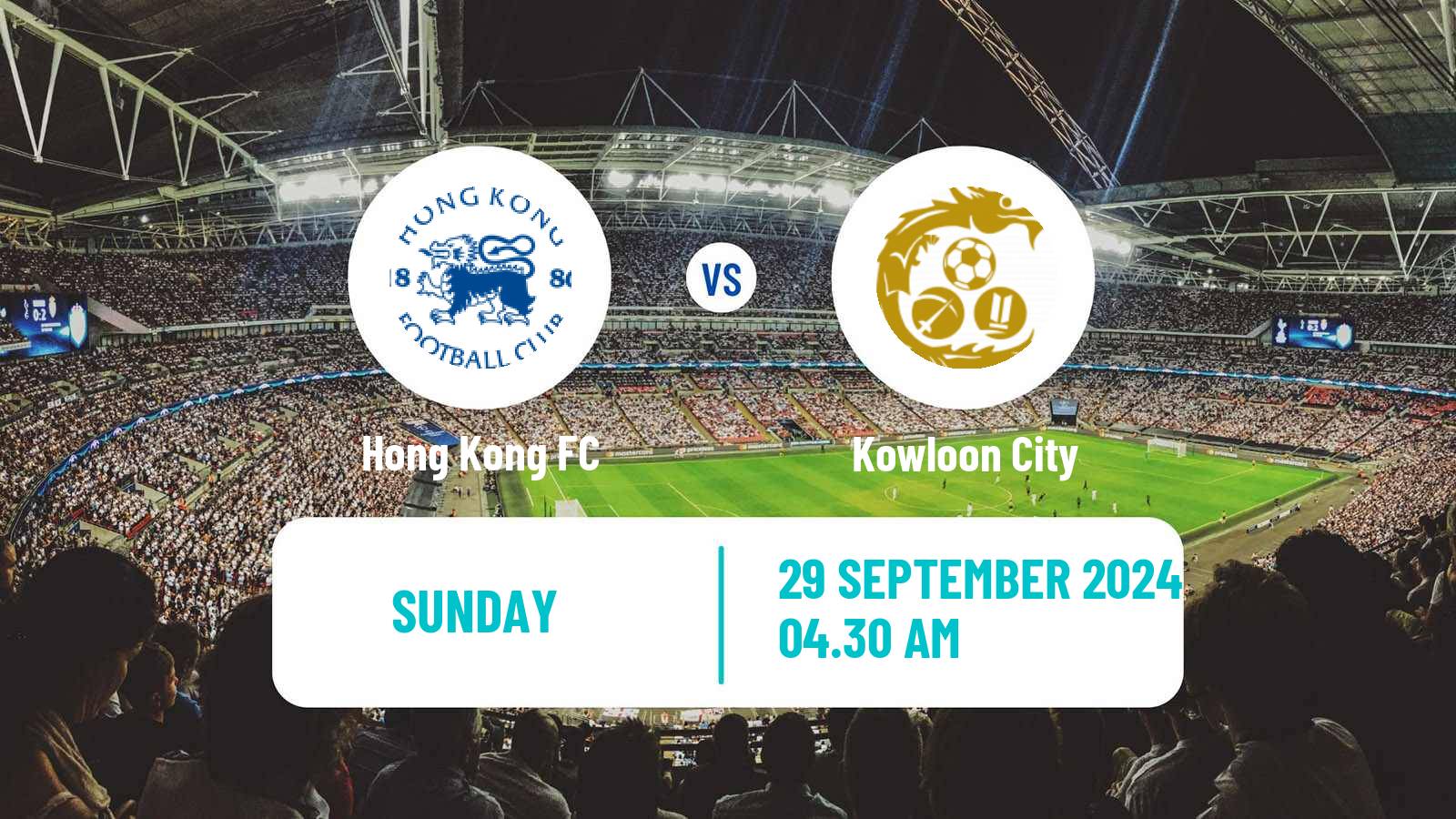 Soccer Hong Kong Premier League Hong Kong FC - Kowloon City