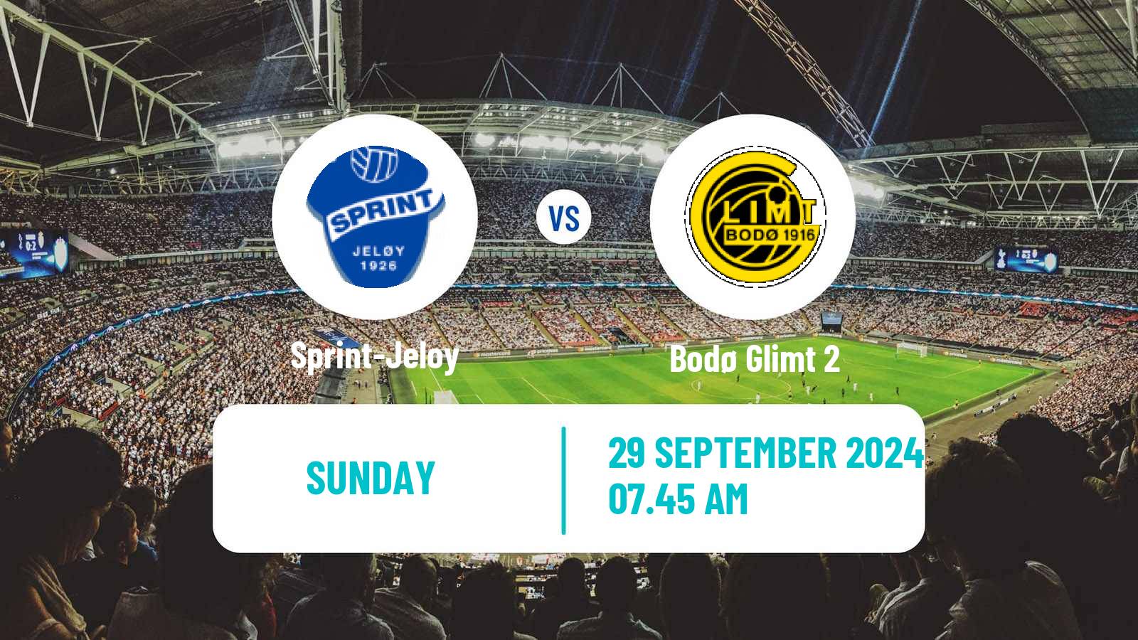 Soccer Norwegian Division 3 - Group 6 Sprint-Jeloy - Bodø Glimt 2