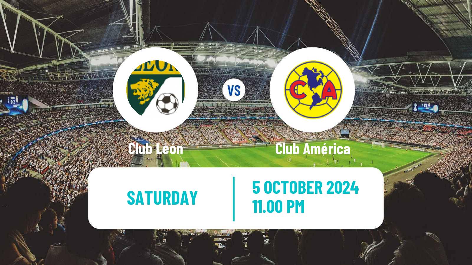 Soccer Mexican Liga MX Club León - Club América