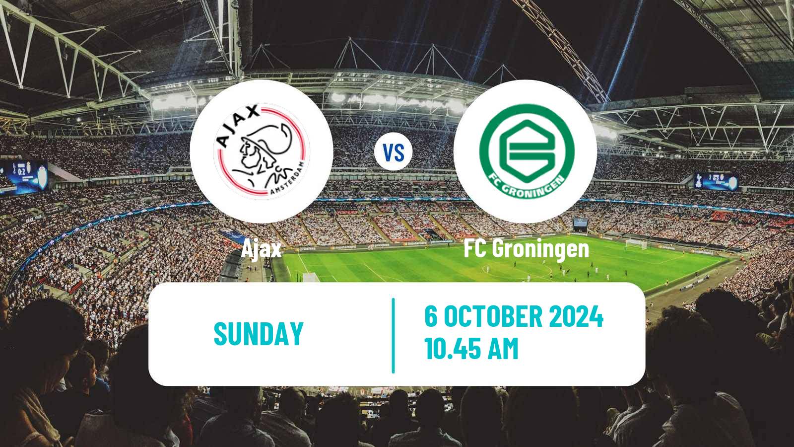 Soccer Dutch Eredivisie Ajax - Groningen