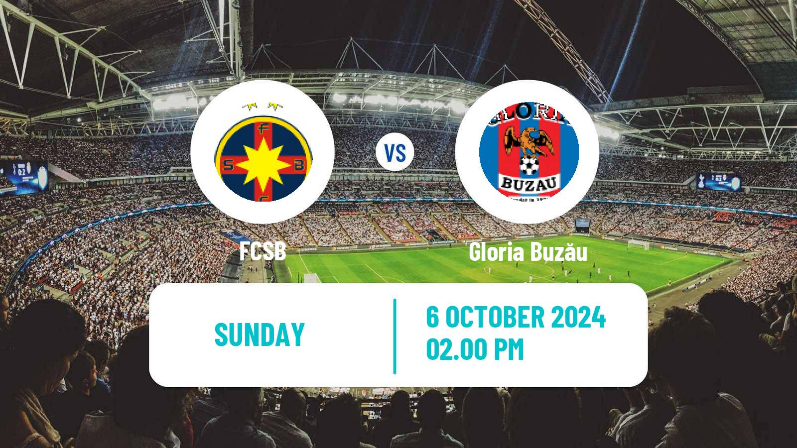 Soccer Romanian Liga 1 FCSB - Gloria Buzău