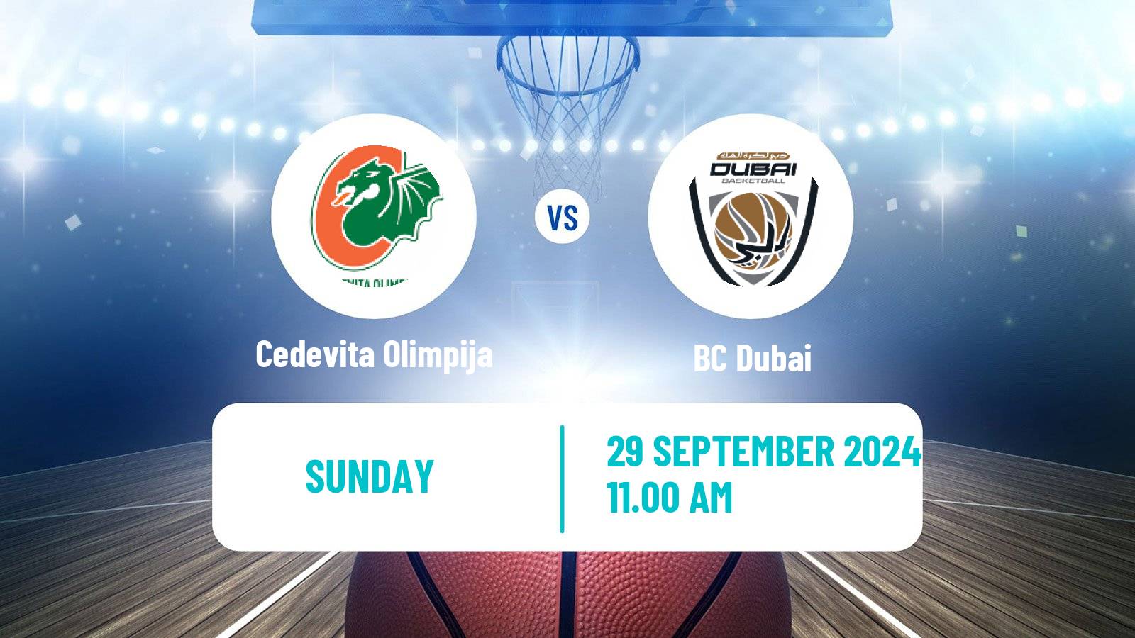 Basketball Adriatic League Cedevita Olimpija - Dubai