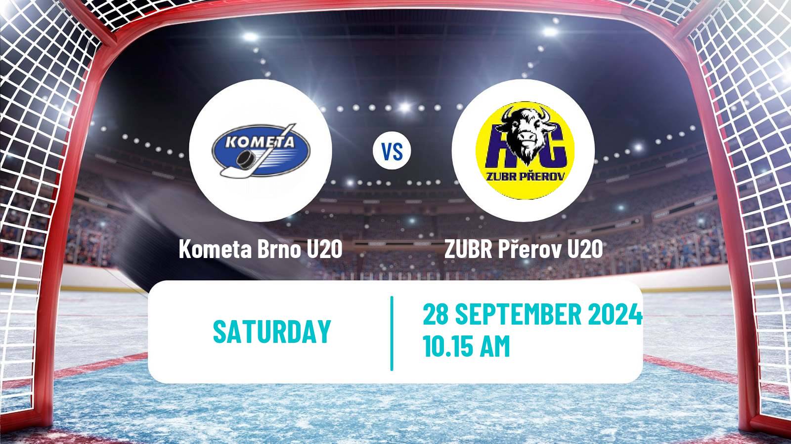 Hockey Czech ELJ Kometa Brno U20 - ZUBR Přerov U20