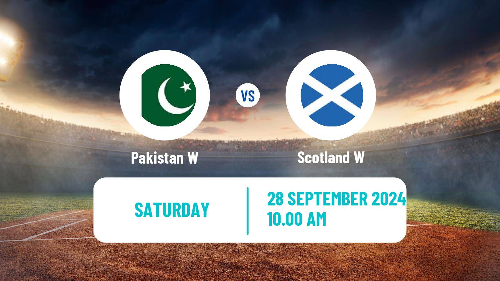 Cricket ICC World Twenty20 Women Pakistan W - Scotland W