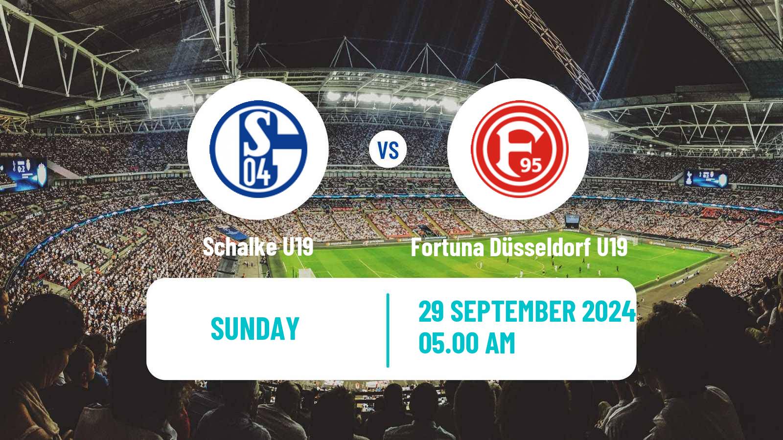 Soccer German DFB Youth League Schalke U19 - Fortuna Düsseldorf U19