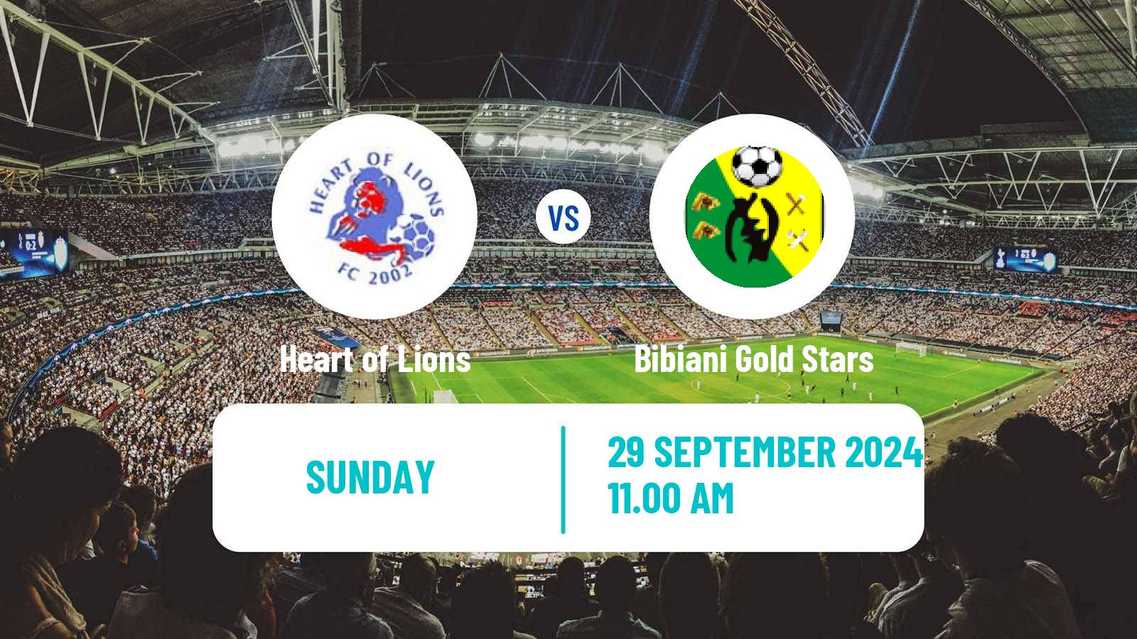 Soccer Ghanaian Premier League Heart of Lions - Bibiani Gold Stars