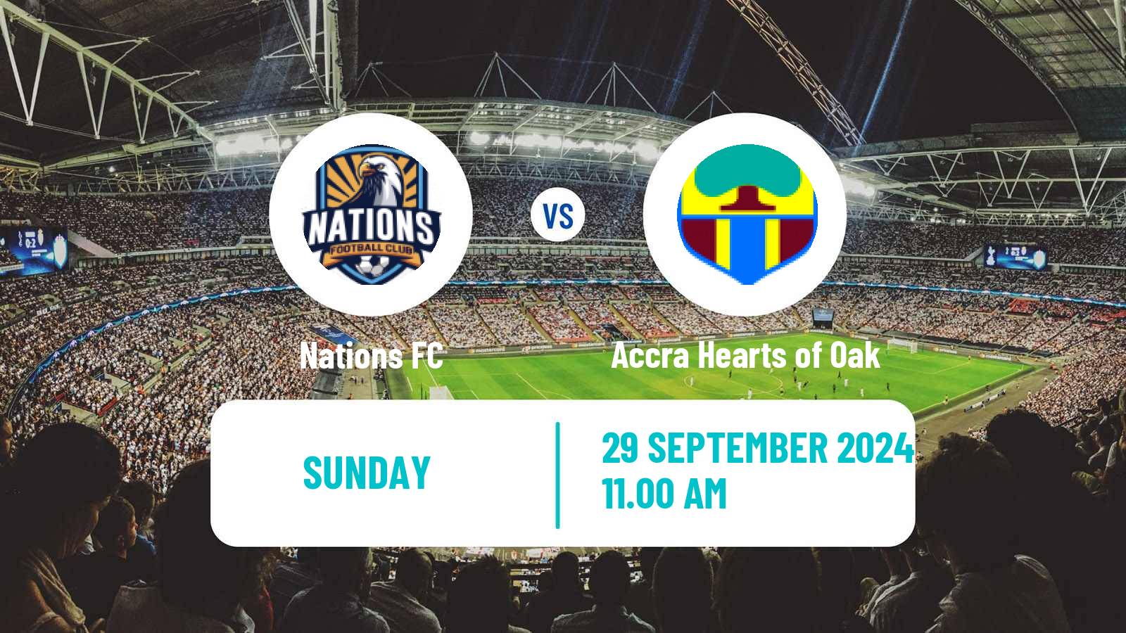 Soccer Ghanaian Premier League Nations FC - Accra Hearts of Oak