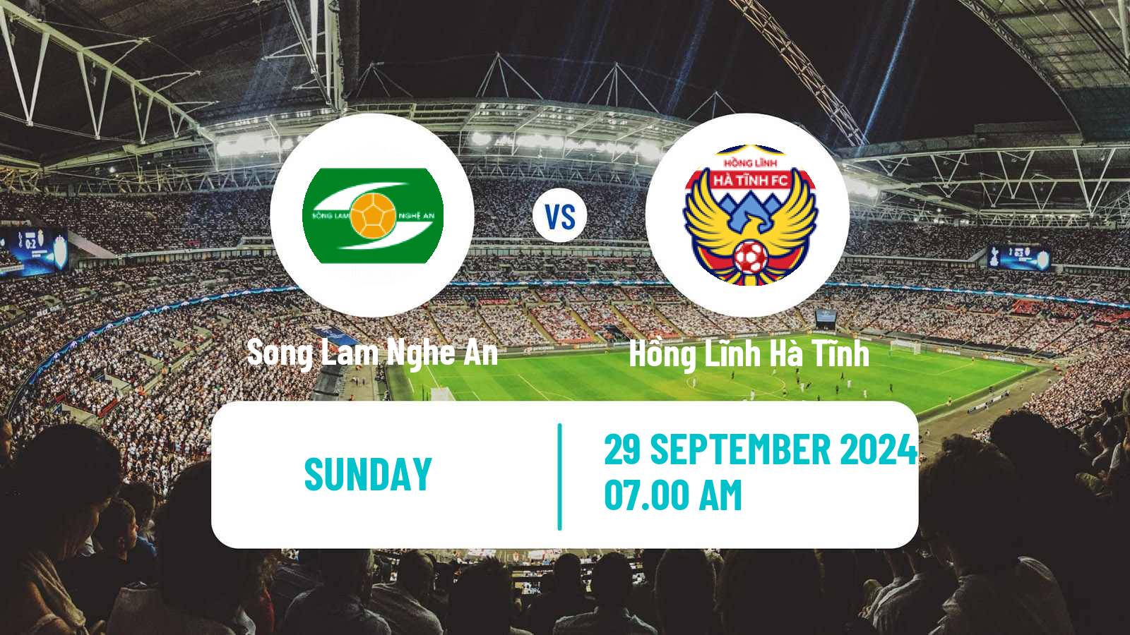 Soccer Vietnamese V League 1 Song Lam Nghe An - Hồng Lĩnh Hà Tĩnh