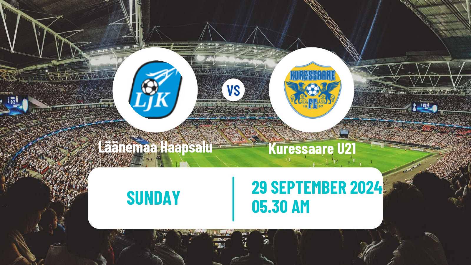 Soccer Estonian Esiliiga B Läänemaa Haapsalu - Kuressaare U21