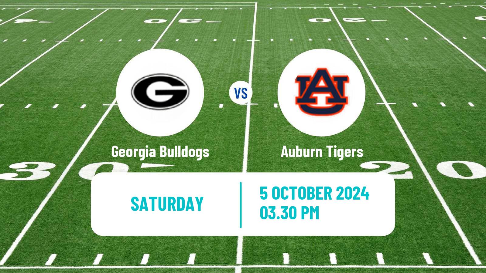 American football NCAA College Football Georgia Bulldogs - Auburn Tigers