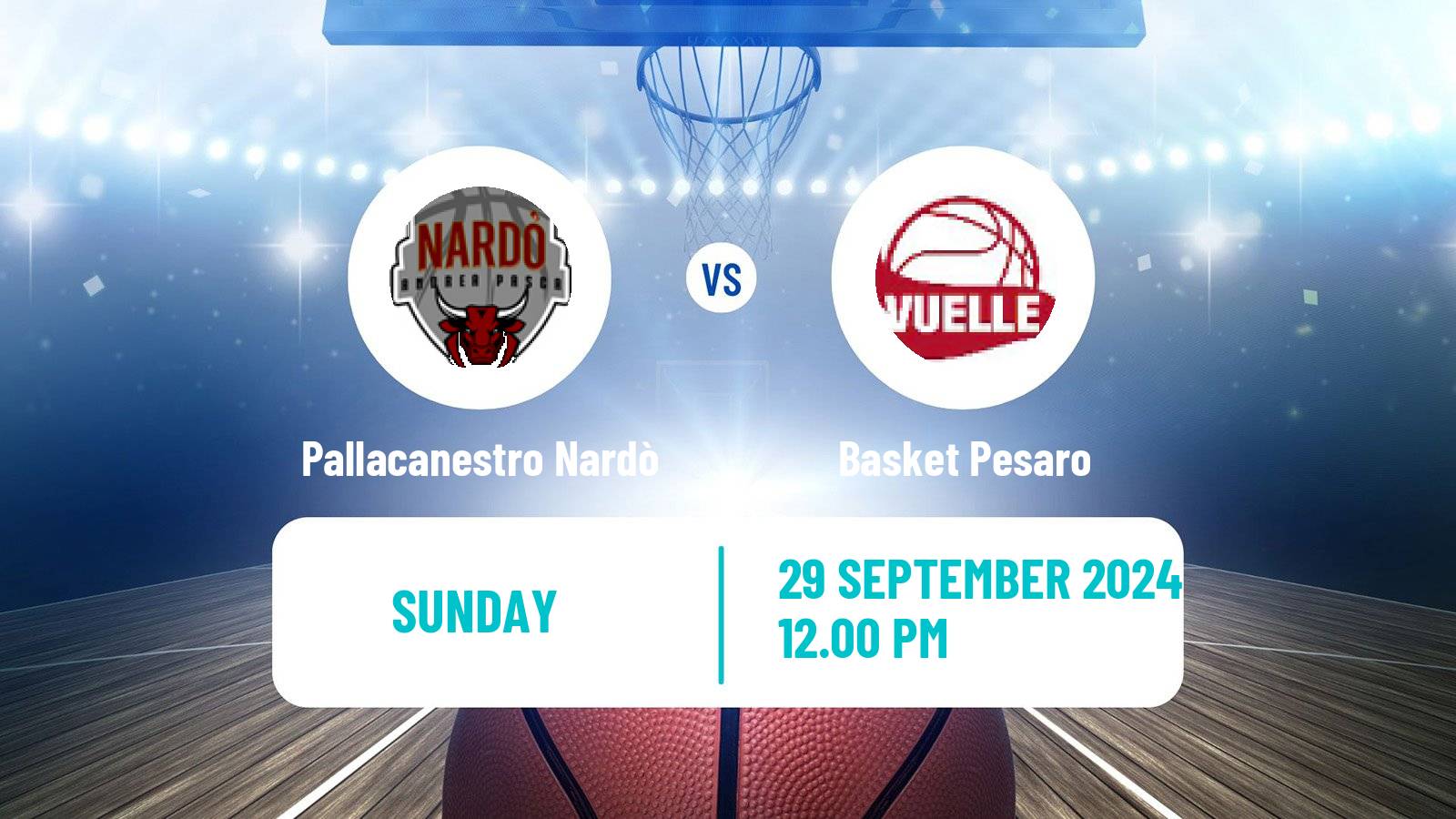 Basketball Italian Serie A2 Basketball Pallacanestro Nardò - Basket Pesaro