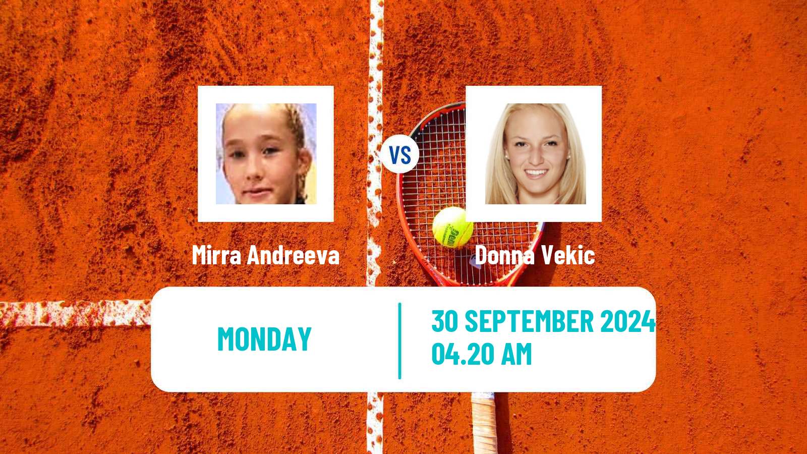 Tennis WTA Beijing Mirra Andreeva - Donna Vekic