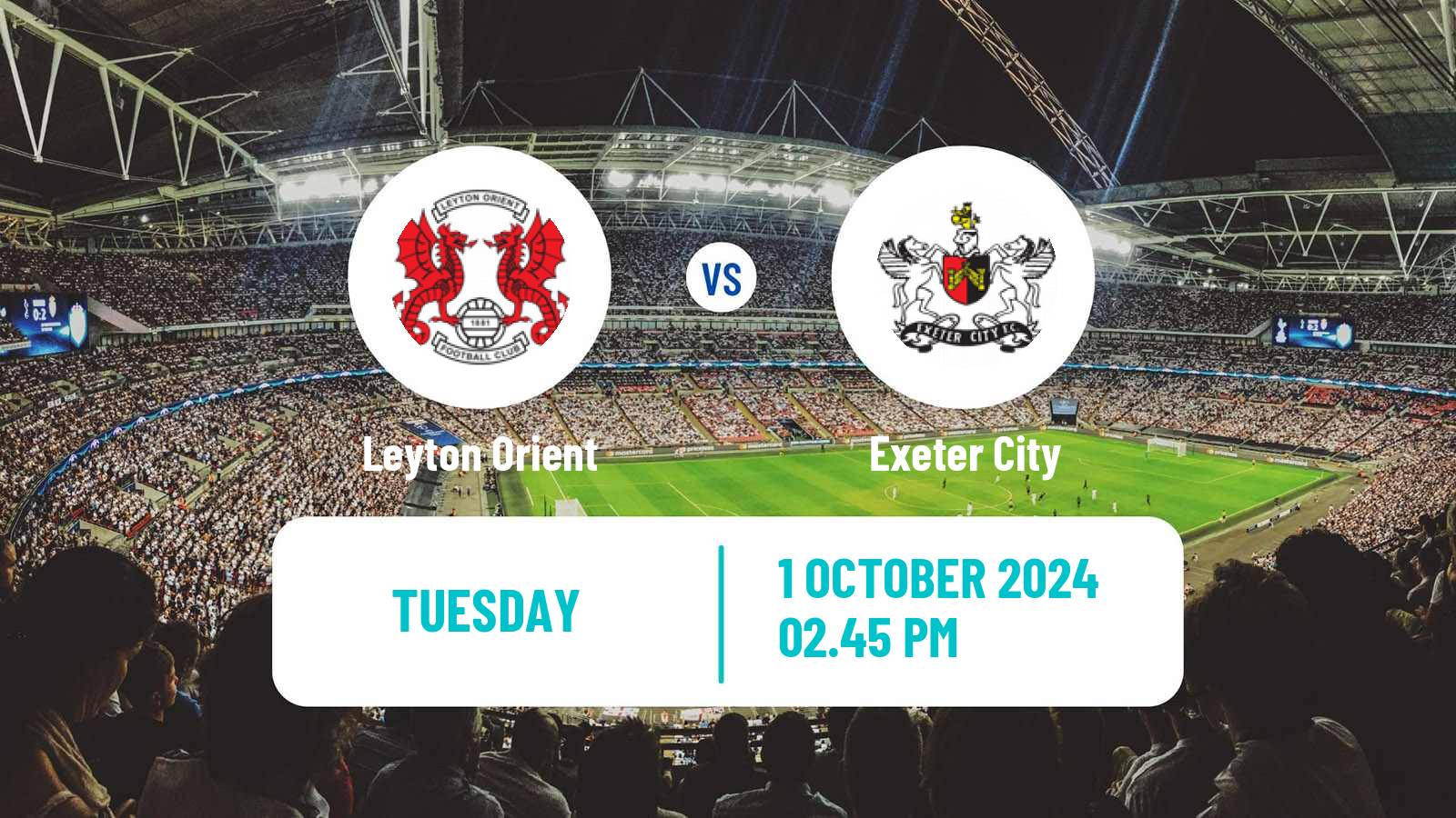 Soccer English League One Leyton Orient - Exeter City