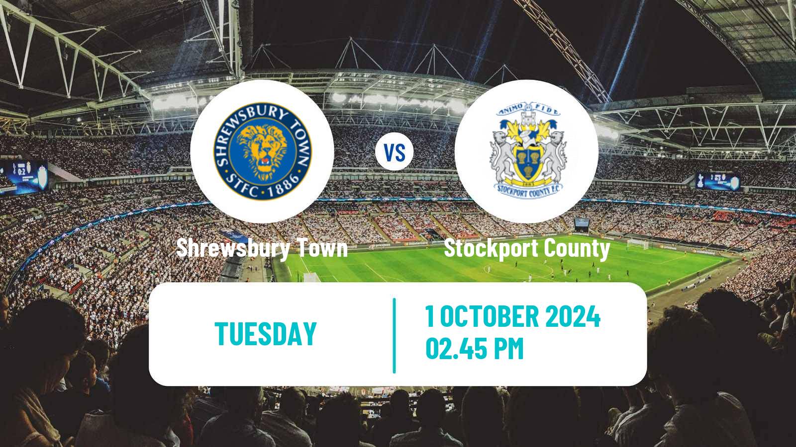 Soccer English League One Shrewsbury Town - Stockport County