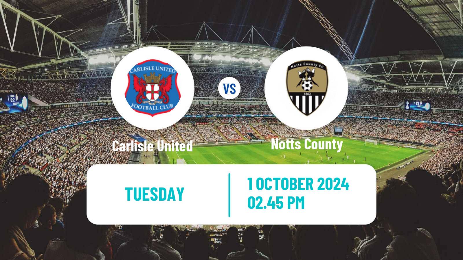 Soccer English League Two Carlisle United - Notts County