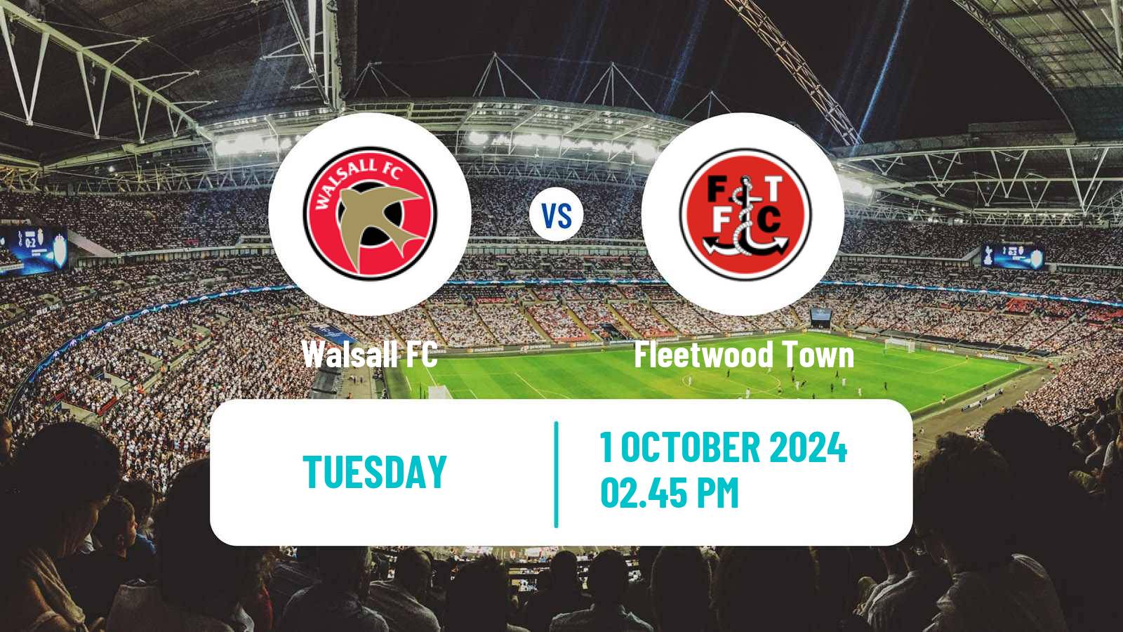 Soccer English League Two Walsall - Fleetwood Town