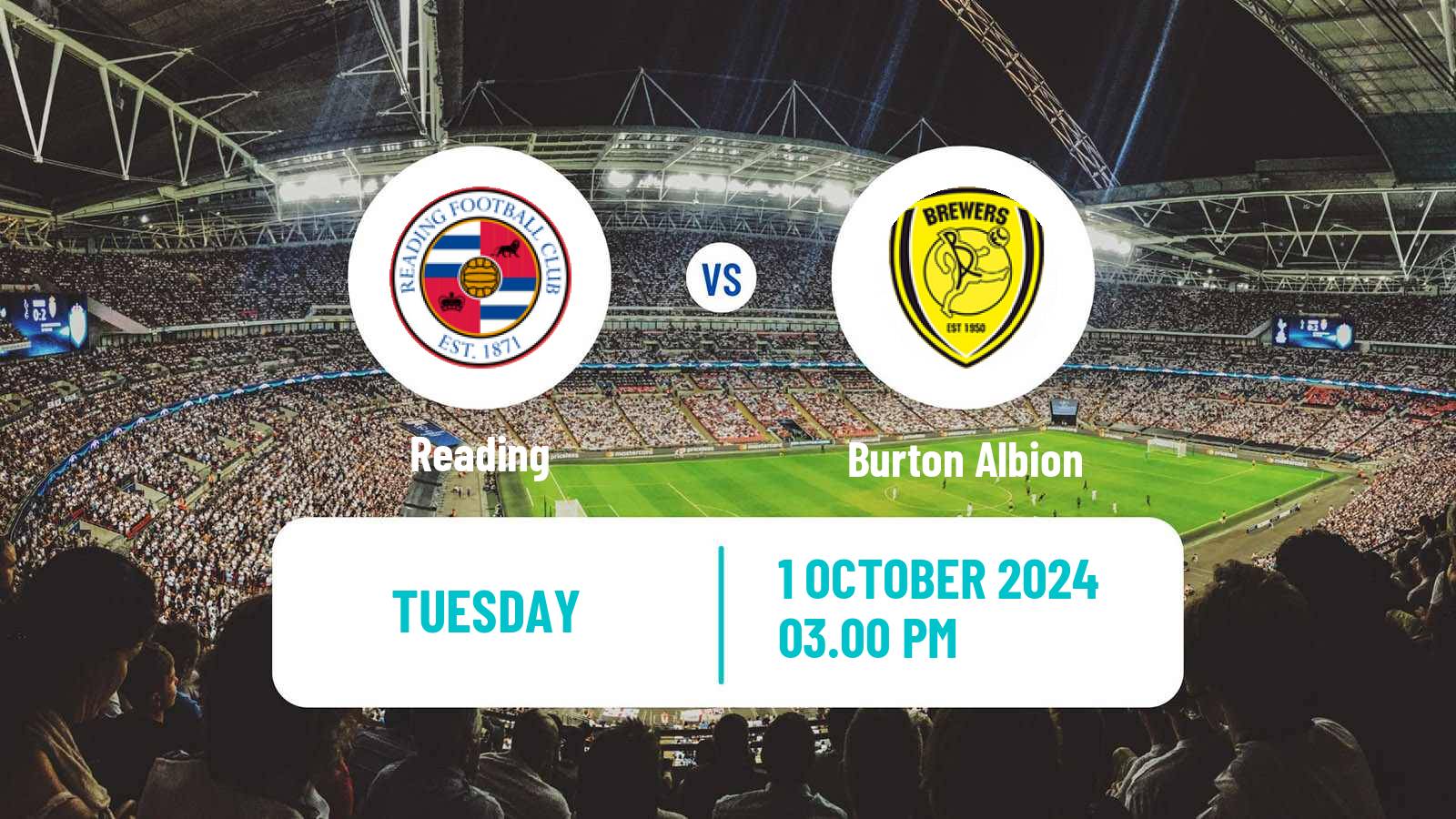 Soccer English League One Reading - Burton Albion