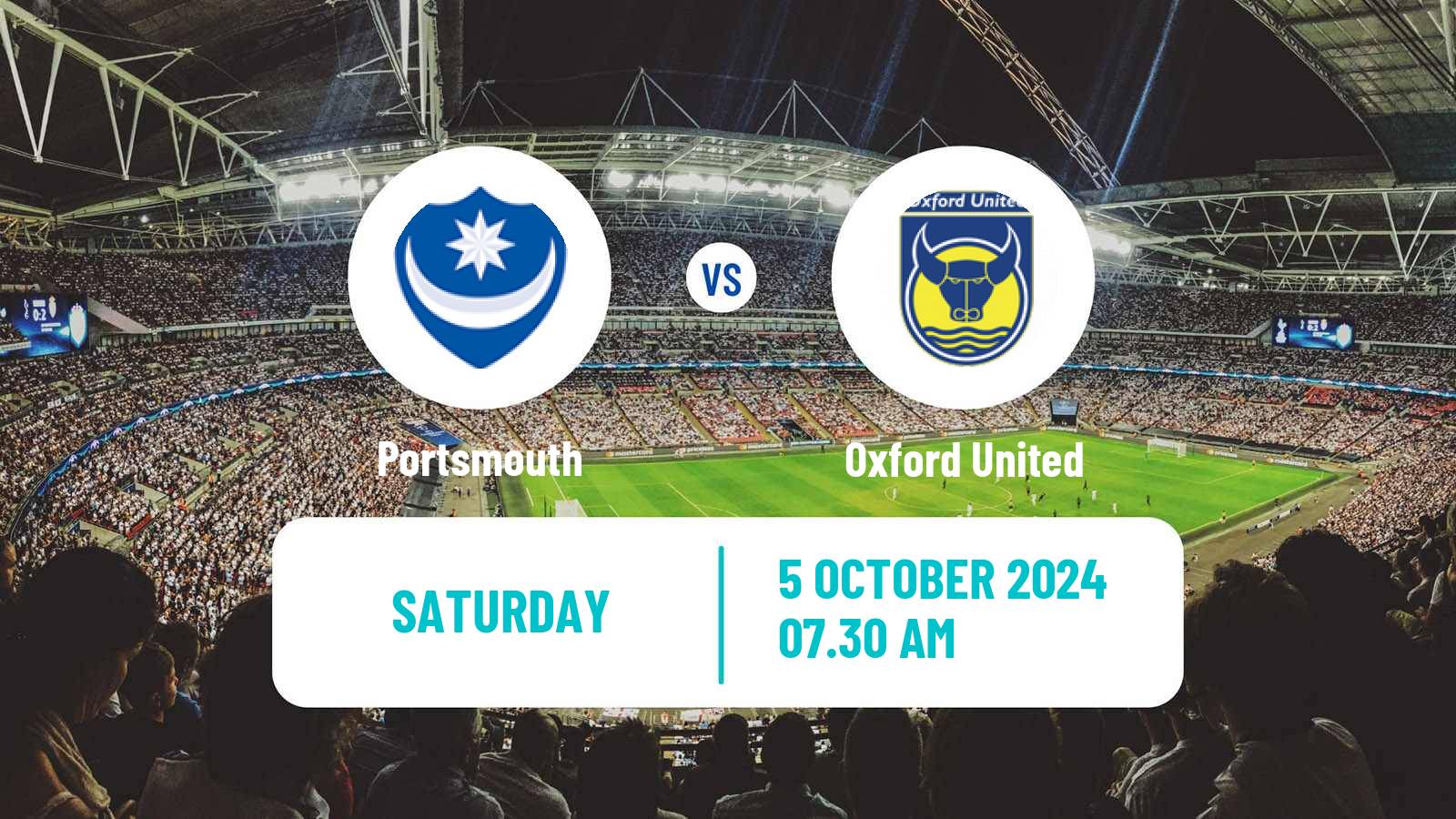 Soccer English League Championship Portsmouth - Oxford United