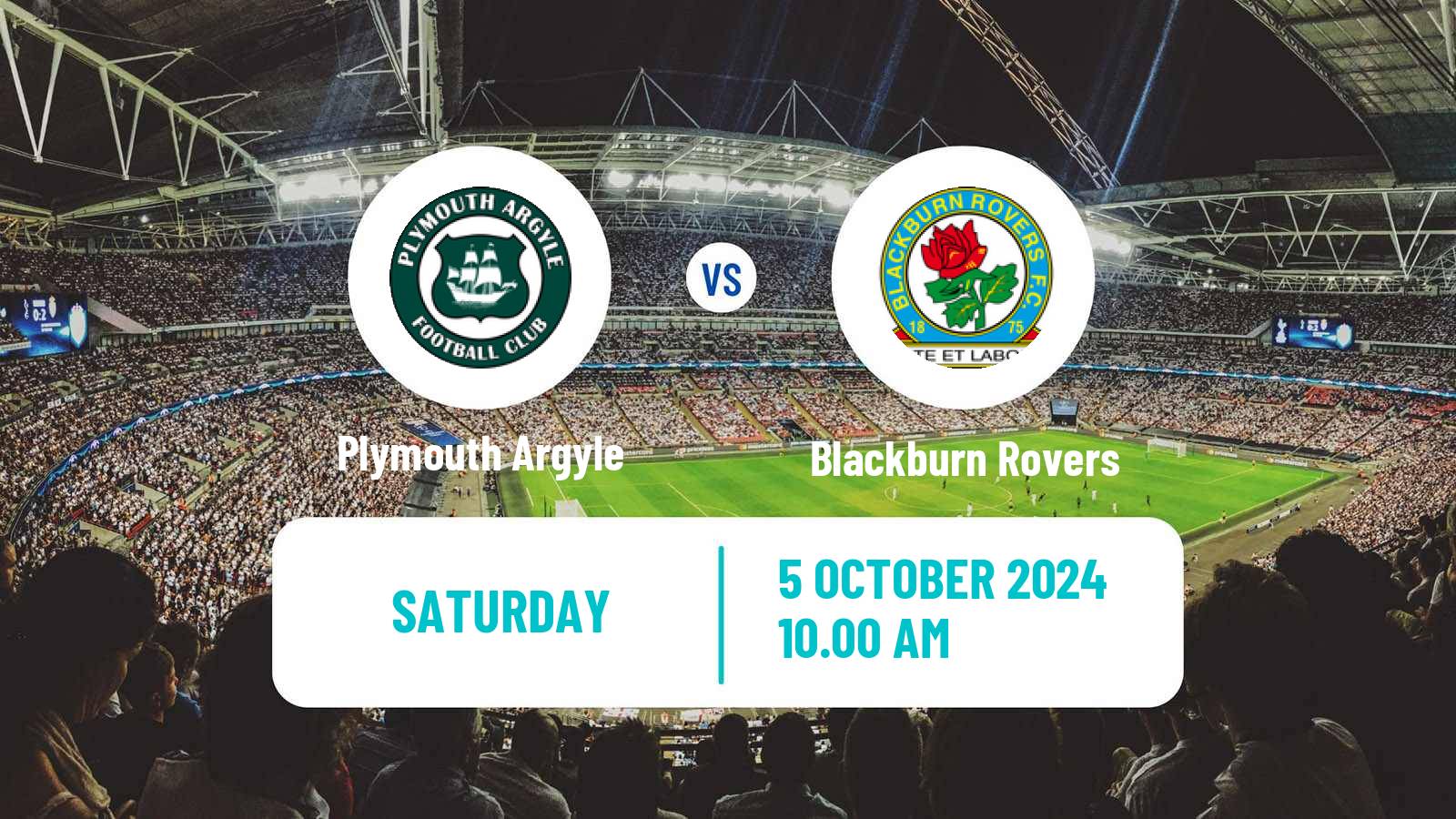 Soccer English League Championship Plymouth Argyle - Blackburn Rovers