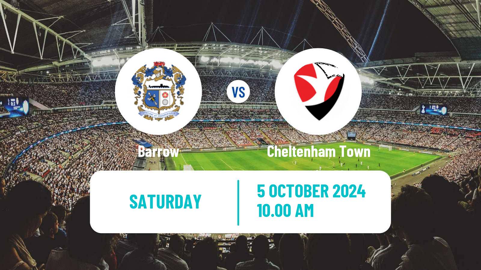 Soccer English League Two Barrow - Cheltenham Town