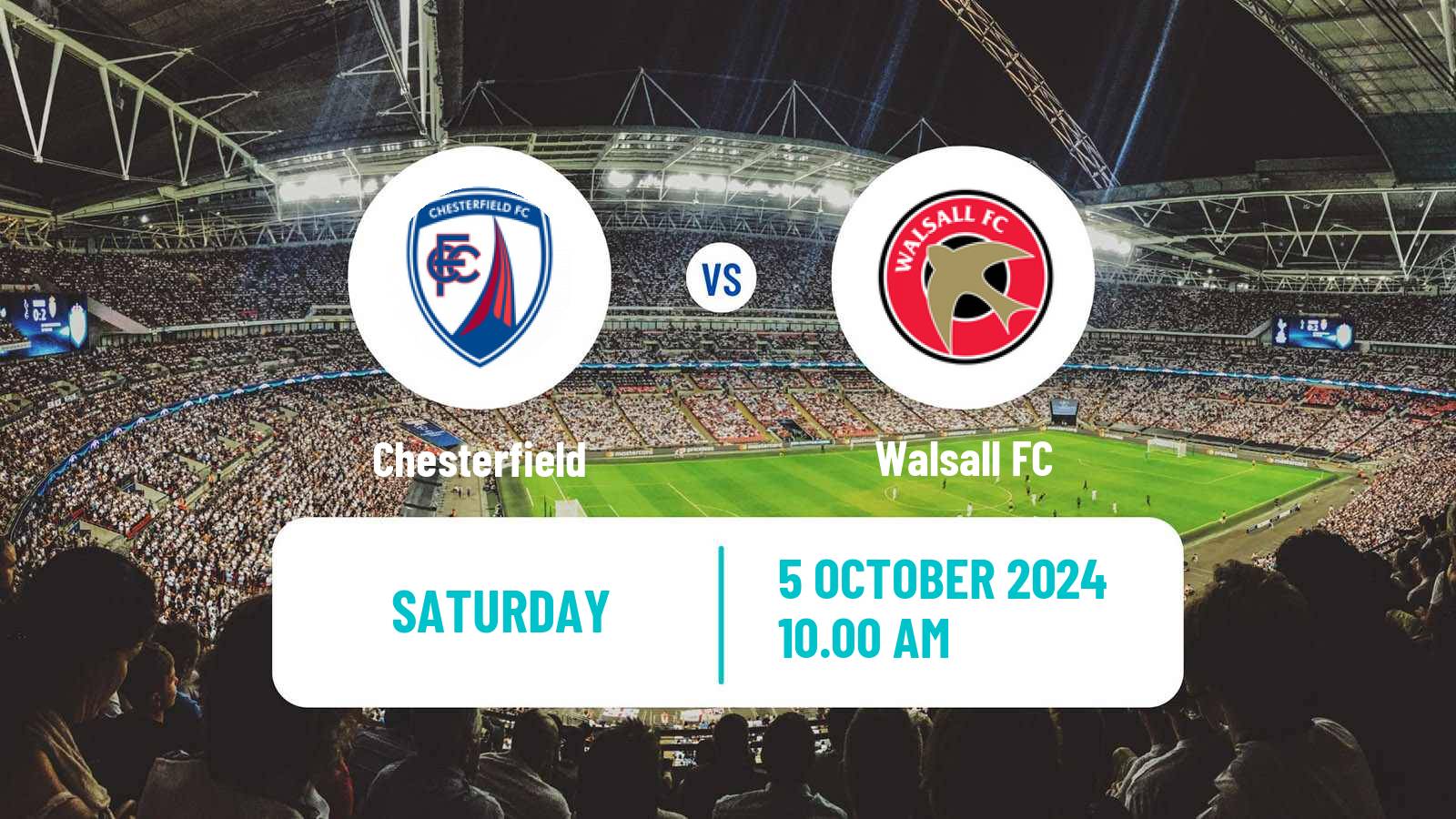 Soccer English League Two Chesterfield - Walsall