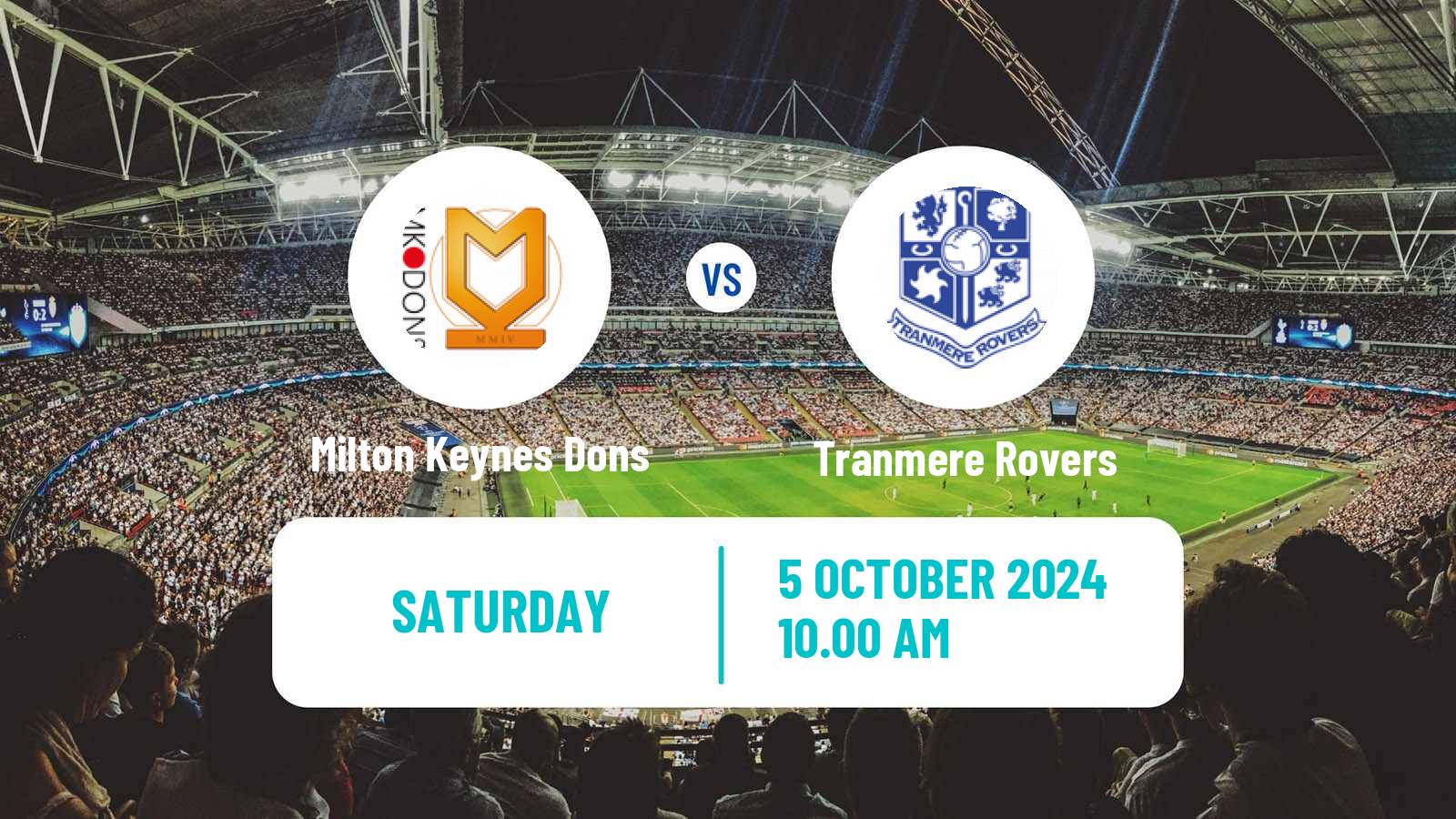 Soccer English League Two Milton Keynes Dons - Tranmere Rovers