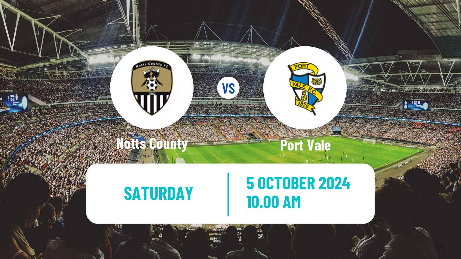 Soccer English League Two Notts County - Port Vale