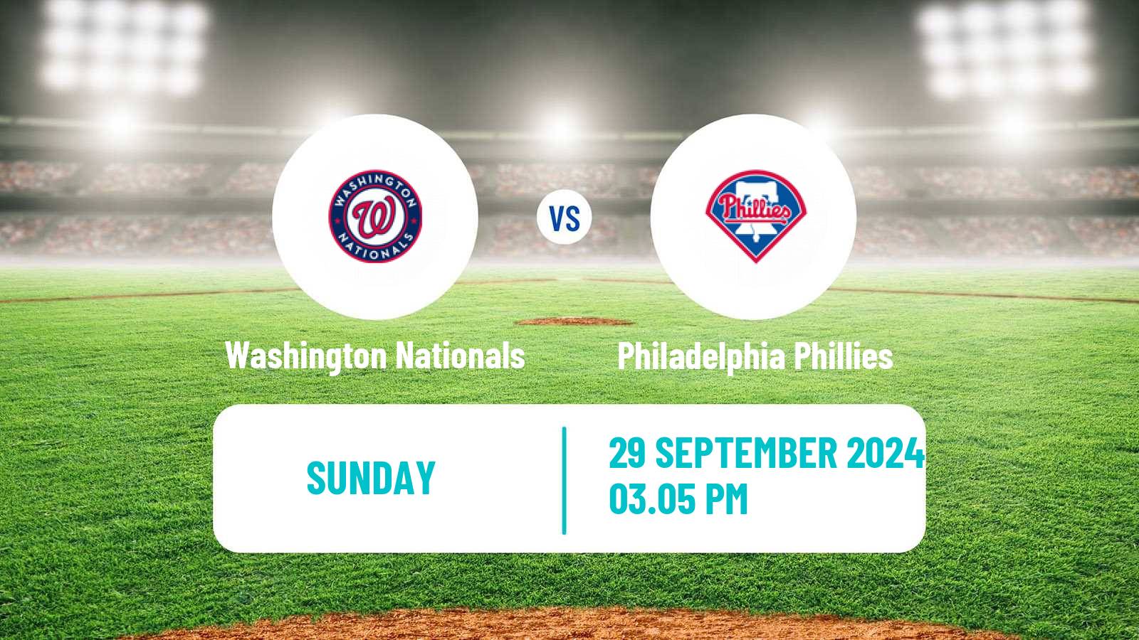 Baseball MLB Washington Nationals - Philadelphia Phillies