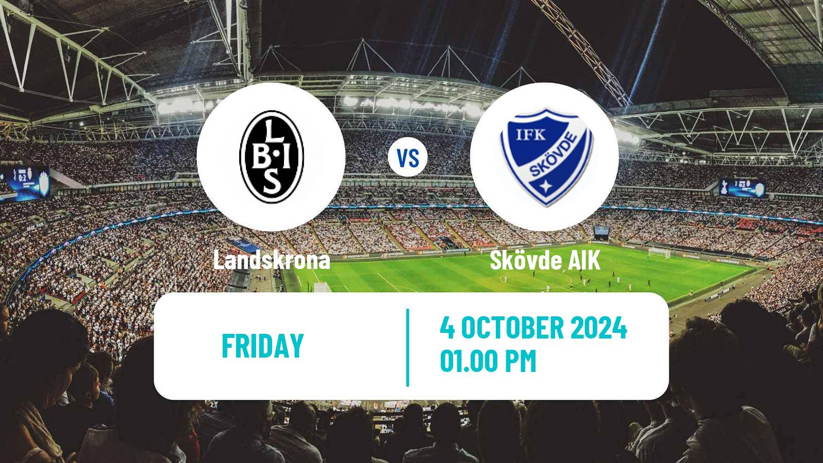 Soccer Swedish Superettan Landskrona - Skövde AIK