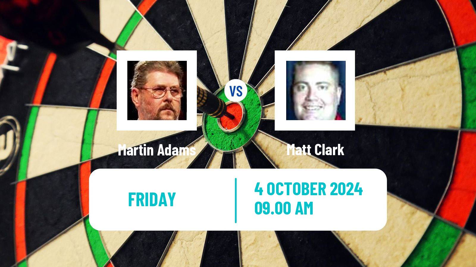 Darts World Seniors Matchplay Martin Adams - Matt Clark