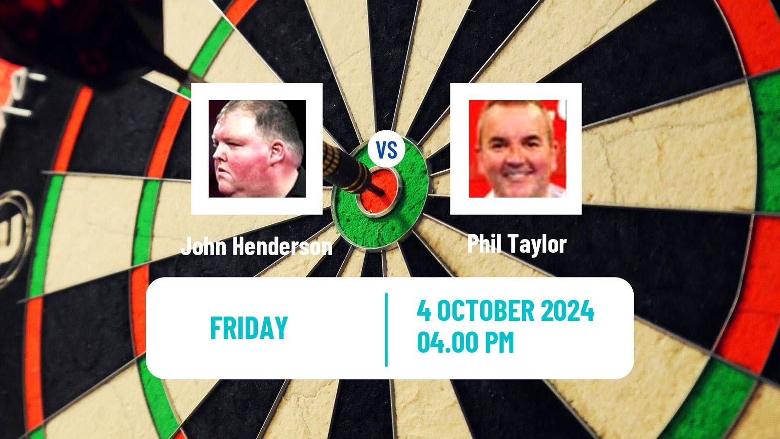 Darts World Seniors Matchplay John Henderson - Phil Taylor