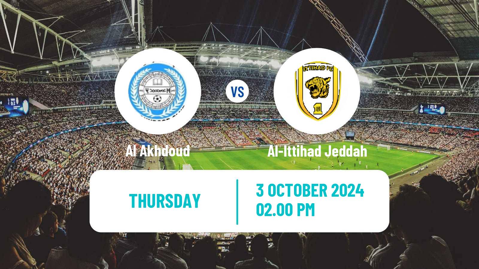 Soccer Saudi Professional League Al Akhdoud - Al-Ittihad Jeddah