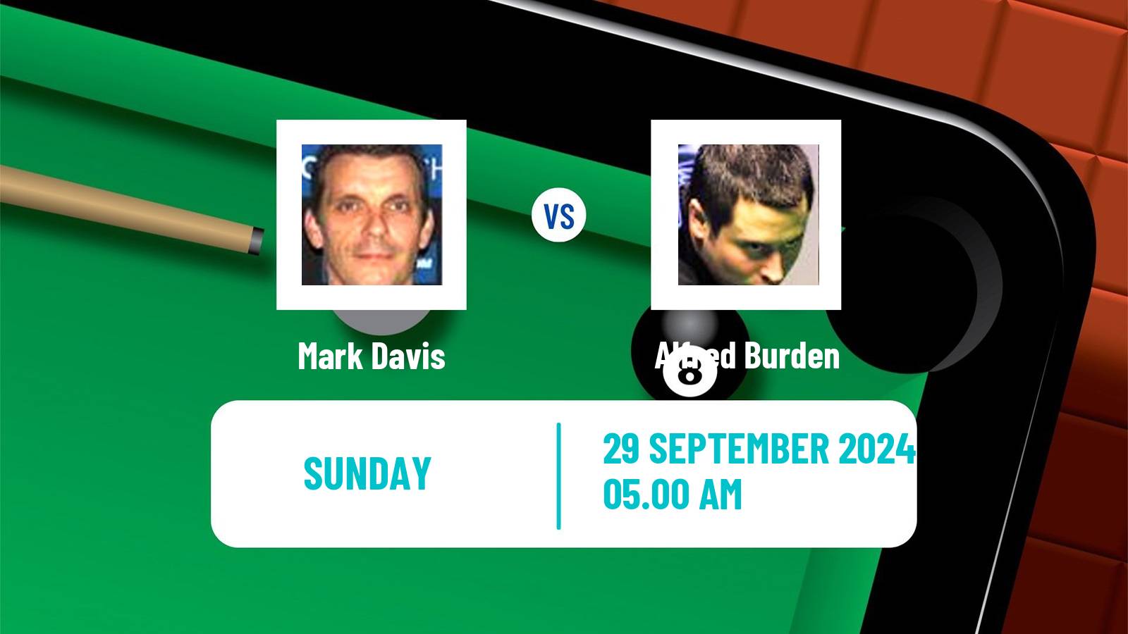 Snooker Northern Ireland Open Mark Davis - Alfred Burden