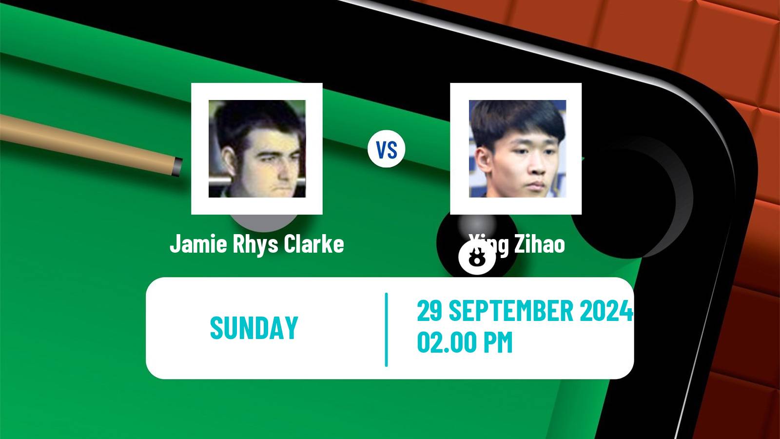 Snooker Northern Ireland Open Jamie Rhys Clarke - Xing Zihao