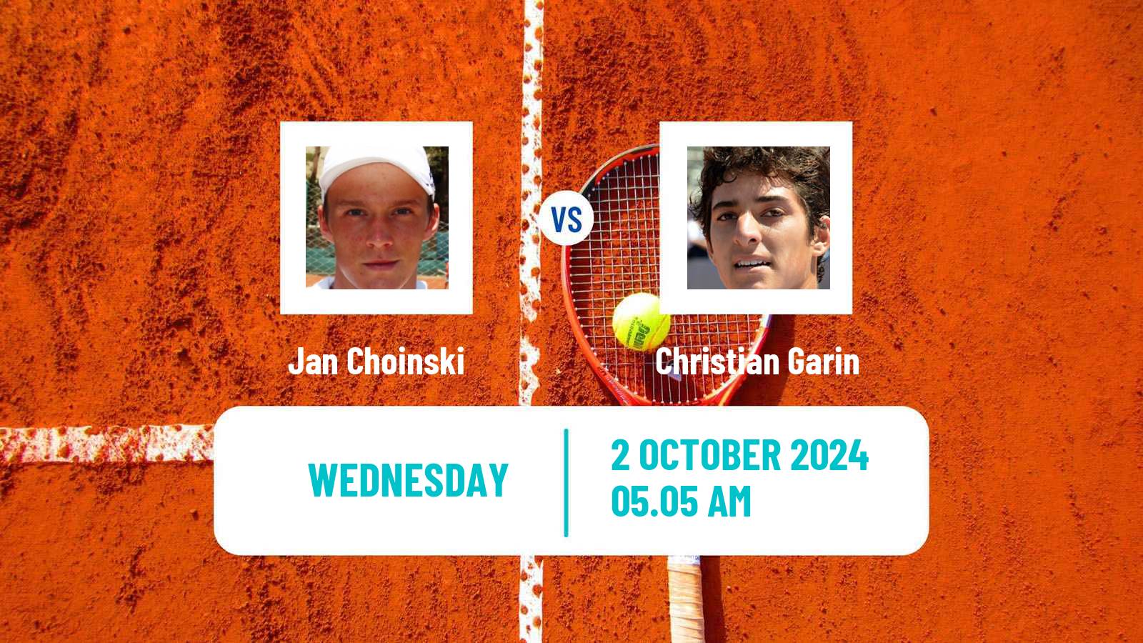 Tennis Braga Challenger Men Jan Choinski - Christian Garin