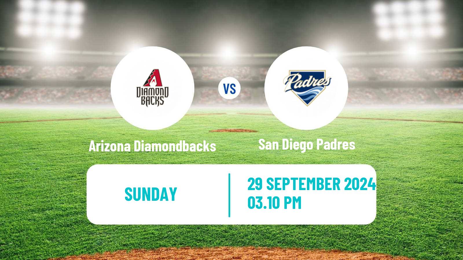 Baseball MLB Arizona Diamondbacks - San Diego Padres