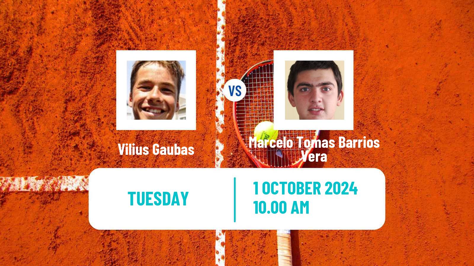 Tennis Braga Challenger Men Vilius Gaubas - Marcelo Tomas Barrios Vera