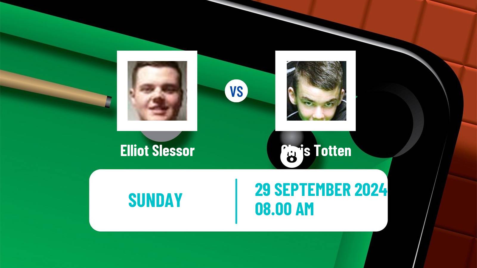 Snooker Northern Ireland Open Elliot Slessor - Chris Totten