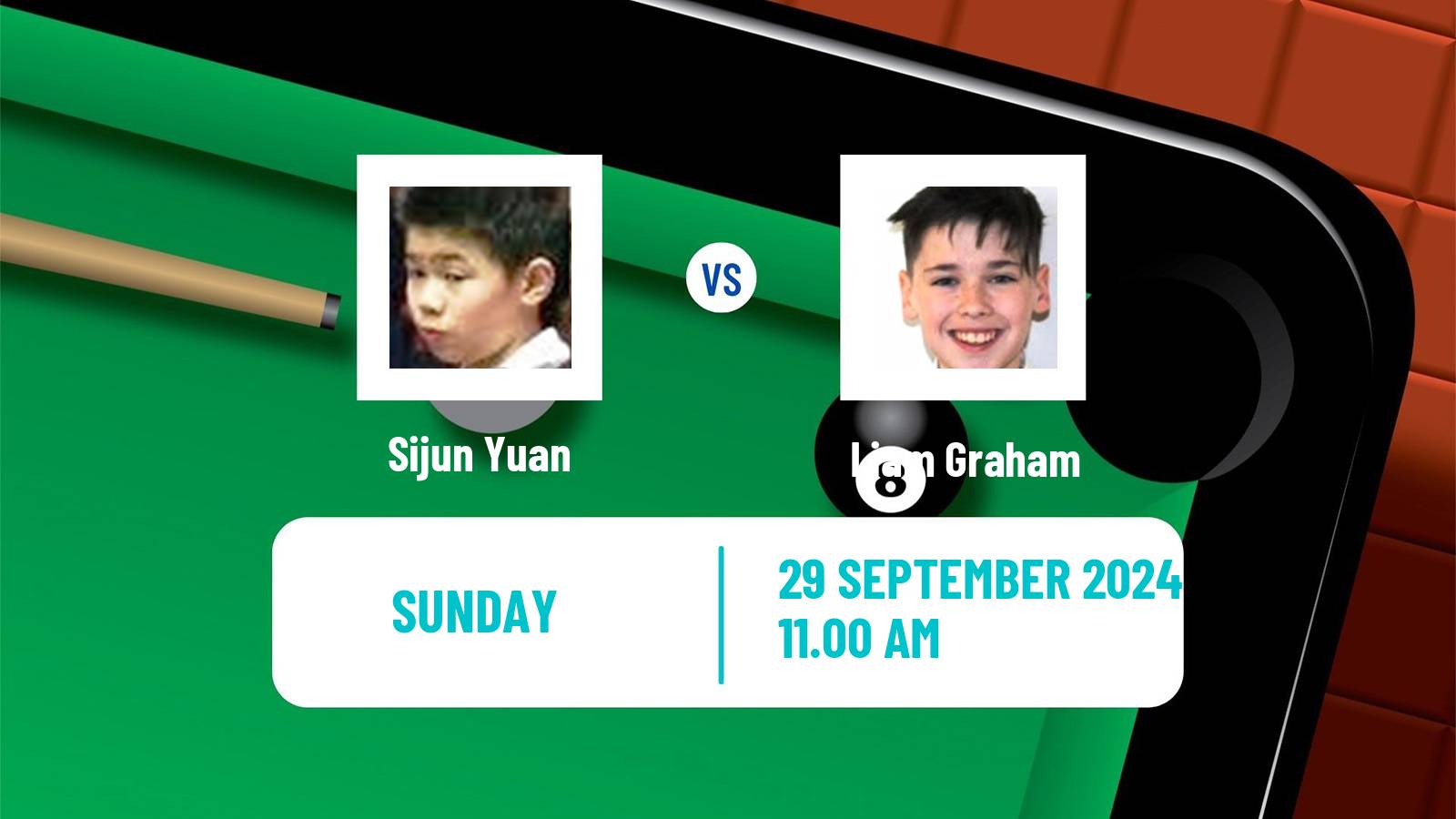 Snooker Northern Ireland Open Sijun Yuan - Liam Graham